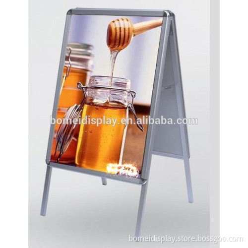 Double sides aluminum poster stand, advertising board outdoor pavement